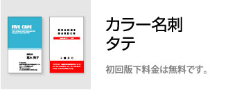 カラー名刺　縦型